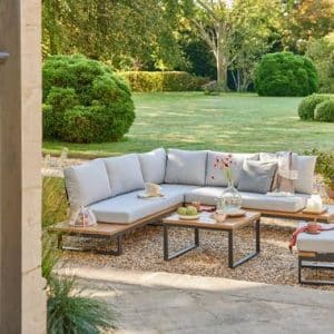 Salon de jardin aluminium anthracite 6 personnes Engy ECLOZ