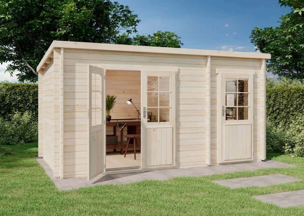 Maria abri bois massif 28mm avec annexe